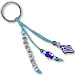 Greek Custom Name Good Luck Keychain - Greek Flag 123379