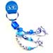 Evil Eye Goodluck Keychain - Maggas for "Dude" in Greek