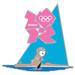 London 2012 Wenlock Canoe Sprint Mascot Sports Pin