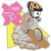 London 2012 Wenlock Mountain Bike Mascot Sports Pin
