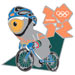 London 2012 Wenlock Road Cycling Mascot Sports Pin