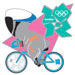 London 2012 Wenlock Track Cycling Mascot Sports Pin