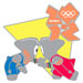 London 2012 Wenlock Wrestling Mascot Sports Pin
