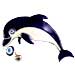 Evil Eye Minoan Dolphin Magnet (4in)