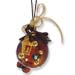 Glass Pomegranate Good Luck Ornament (Gouri) - 3.5" brown round