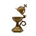 Traditional Greek Incense Burner "Church Dome", Gold Color