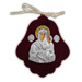 Silver Icon on Red Velvet Frame - Panayia ( Virgin Mary ) 10.5x9cm