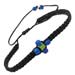 Black Komboskini Macrame Adjustable Bracelet with Beaded Cross (4mm)