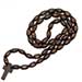 Greek Orthodox Wooden Bead Prayer Rope w/ cross, Greek Rosary style 105
