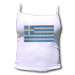 Greek Flag Rectangle Sparkling Spaghetti Strap Shirt