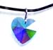 Crystal Heart-Shaped Charm Necklace ST1030 Blue