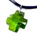 Crystal Cross-Shaped Charm Necklace ST1050 Green