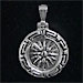 Sterling Silver Pendant - Vergina Star Greek Key (25mm)
