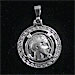 Sterling Silver Pendant - Ancient Owl Greek Coin Replica (27mm)