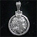 Sterling Silver Pendant - Ancient Tetradrahm Silver Coin  (19mm)