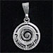 Sterling Silver Pendant - Spiral With Greek Key (17mm)