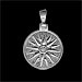 Sterling Silver Pendant - Vergina Star - Two Sided (23mm)