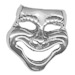 Sterling Silver Pendant - Classic Comedy Mask Large (28mm)