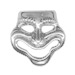 Sterling Silver Pendant - Classic Comedy Mask Medium (20mm)