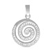 Sterling Silver Pendant - Swirl Motif with Swarovski Crystals Small (17mm)
