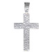 Sterling Silver Pendant - Hammered Cross (31mm)