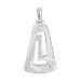 Sterling Silver Pendant - Triangle Greek Key Medium (26mm)