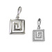 Sterling Silver Pendant - Greek Key Square Small (11mm)