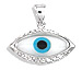 The Amphitrite Collection - Sterling Silver Pendant - Mother of Pearl Eye with Cubic Zirconia (20mm)