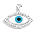 The Amphitrite Collection - Sterling Silver Pendant - Mother of Pearl Eye with Cubic Zirconia (25mm)