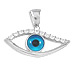 The Amphitrite Collection - Sterling Silver Pendant - Eye with Cubic Zirconia (23mm)