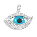 The Amphitrite Collection - Sterling Silver Pendant - Eye with Cubic Zirconia (25mm)
