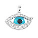 The Amphitrite Collection - Sterling Silver Pendant - Eye with Cubic Zirconia (20mm)