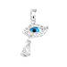The Amphitrite Collection - Sterling Silver Pendant - Eye with Cubic Zirconia (27mm)