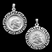 Sterling Silver Pendant - Athena and Alexander with Greek Key (25mm) Rhodium Plated