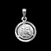 Sterling Silver Pendant - Alexander and Parthenon (14mm) Rhodium Plated