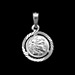 Platinum Plated Sterling Silver Pendant - Alexander and Parthenon (14mm)