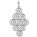 The Ariadne Collection - Sterling Silver Pendant - Cluster of Nine Swirl Motif (51mm)