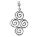 The Ariadne Collection - Sterling Silver Pendant - Cluster of Four Swirl Motif (31mm)