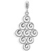 The Ariadne Collection - Sterling Silver Pendant - Cluster of Nine Swirl Motif (27mm)