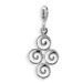 The Ariadne Collection - Sterling Silver Pendant - Cluster of Four Swirl Motif (16mm)