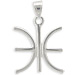 Sterling Silver Pendant - Delphic Epsilon Symbol (23mm)