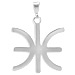 Sterling Silver Pendant - Delphic Epsilon Symbol (36mm)