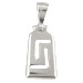 Sterling Silver Pendant - Trapezoid Greek Key Small (16mm)