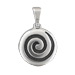 Sterling Silver Pendant - Swirl Motif (15mm)