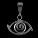 Sterling Silver Eye Shaped Spiral Core Pendant