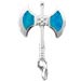 The Neptune Collection - Sterling Silver Pendant -  Minoan Axe and Opal (10mm)
