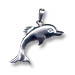 Sterling Silver Jumping Minoan Dolphin Pendant (35mm)