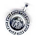 Sterling Silver Pendant - Two-Sided Circular 2.3 cm - 4 styles - Alexander, Parthenon, and more