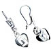 Sterling Silver Greek Key Heart-Shaped Dangle Earrings