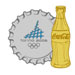 Torino 2006 Coca Cola Nickel Cap & Gold Bottle Pin